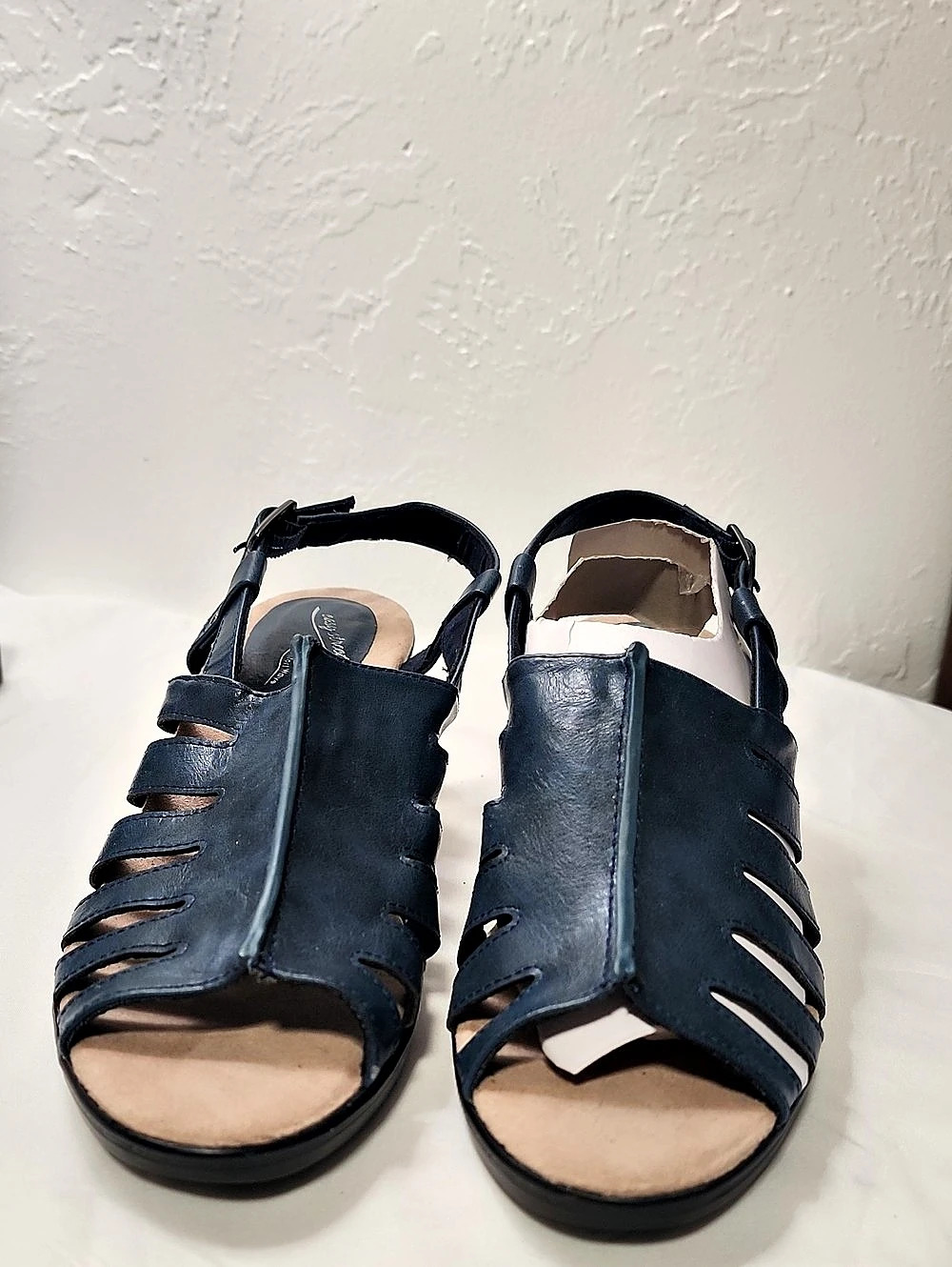 LifeStride Cutout Wedge Sandals in Blue US 8 Like New